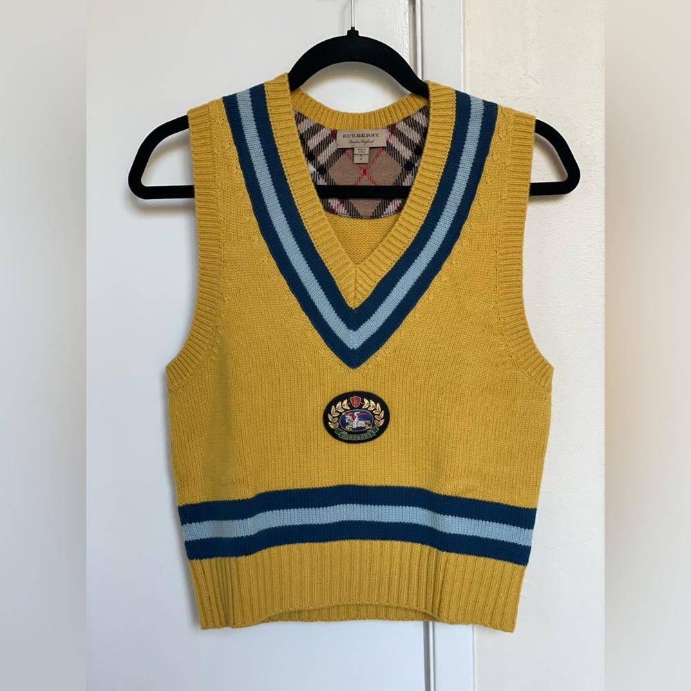 Burberry Embroidered Crest Vest